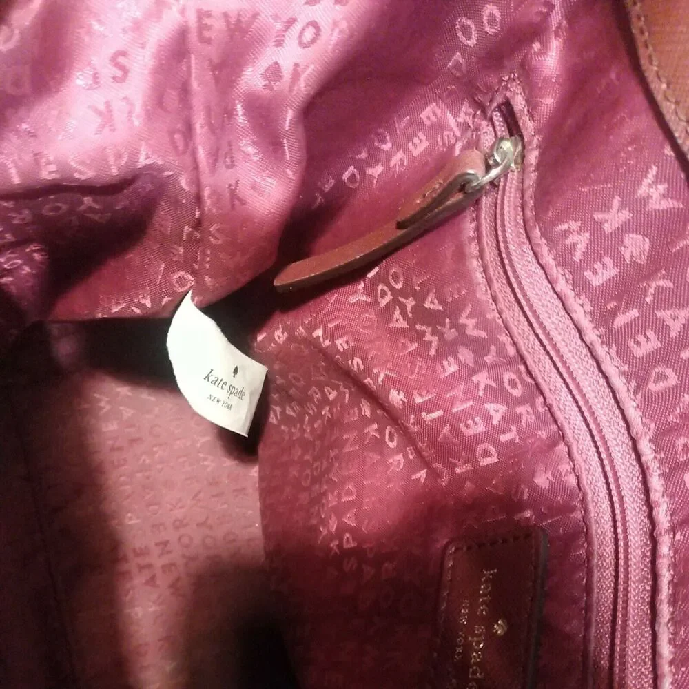 Kate Spade rn 0102760 Maroon Medium Satchel Handbag W/ Crossbody Strap